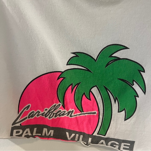 Vintage 80's Caribbean Palm Village - Cropped - Picture 3 of 4